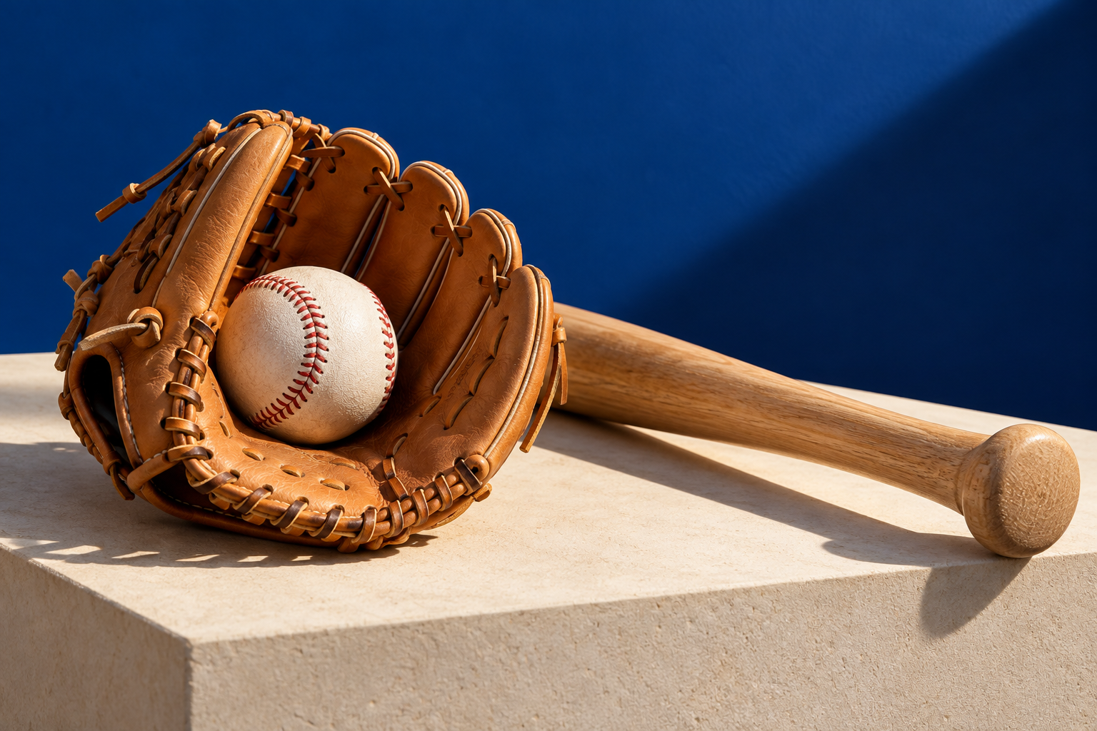 大谷翔平の記事を紹介する、グローブとバットのイメージ。本人の実際の使用品ではありません